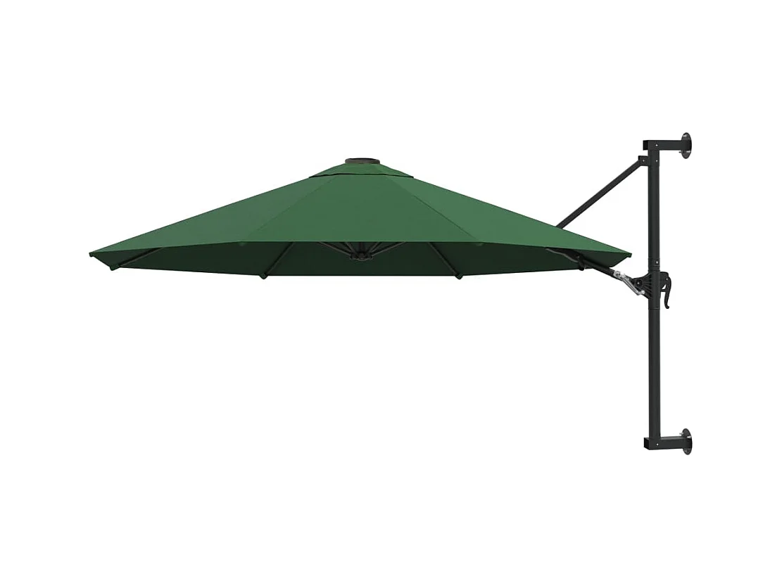 Berkeley  Parasol mural avec mât métallique 300 cm Vert