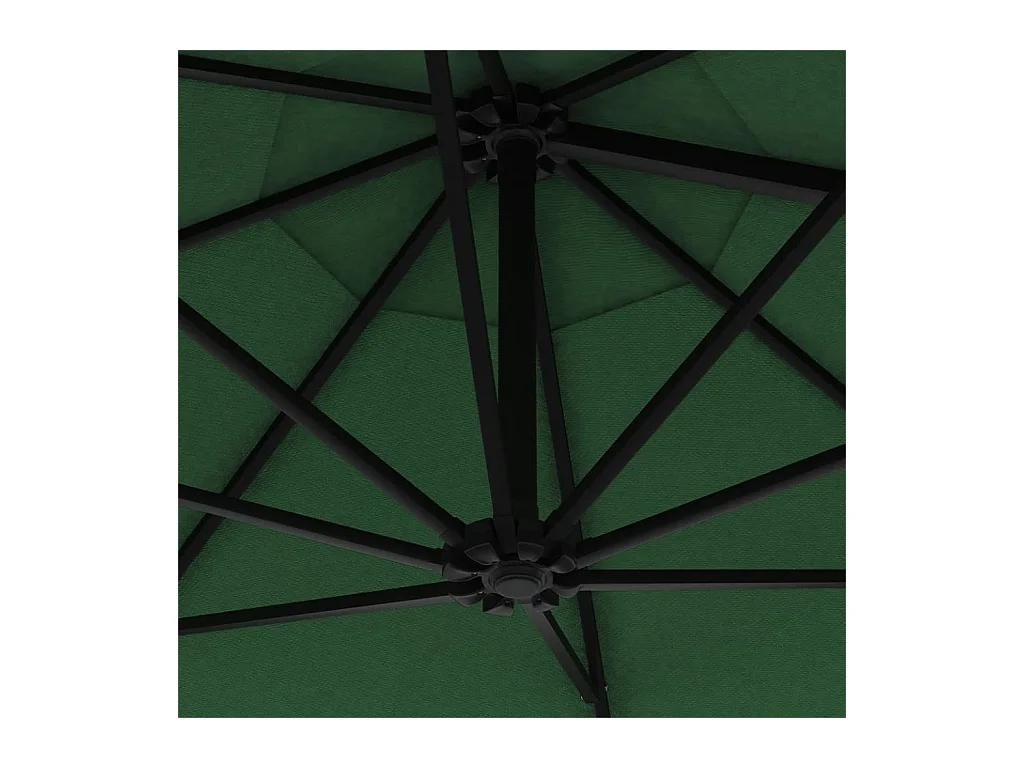 Berkeley  Parasol mural avec mât métallique 300 cm Vert