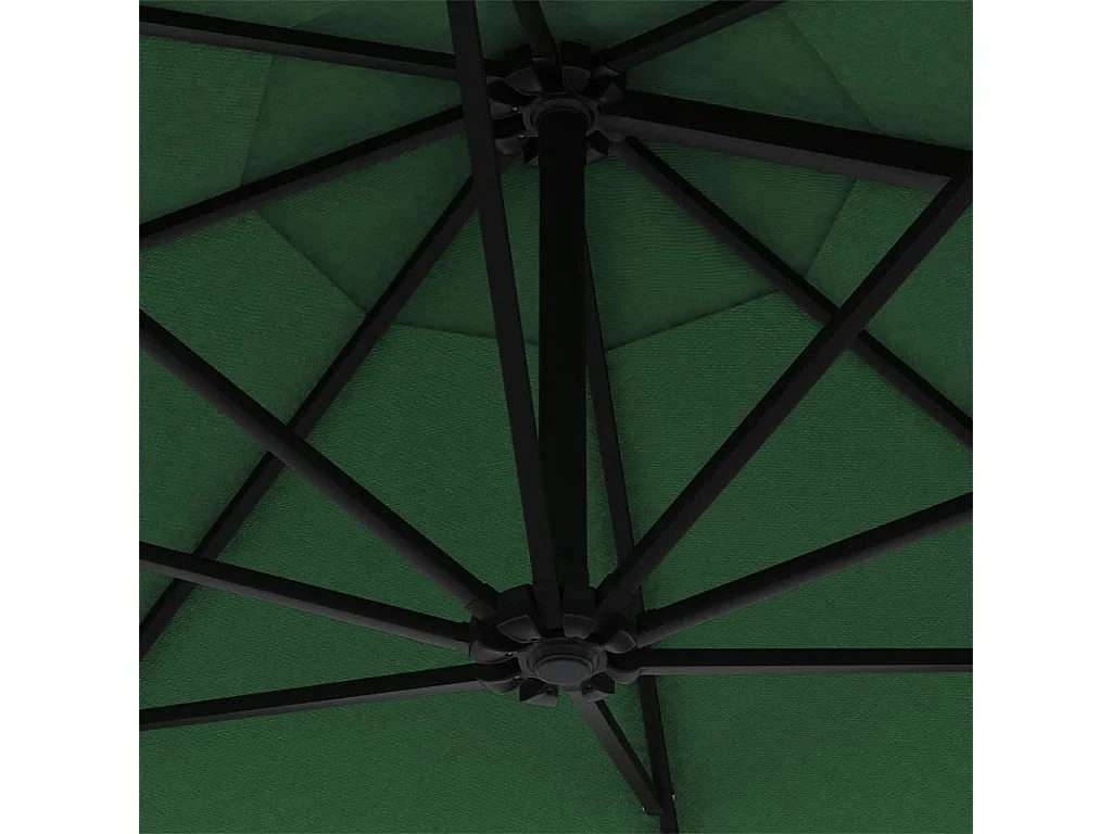Berkeley  Parasol mural avec mât métallique 300 cm Vert