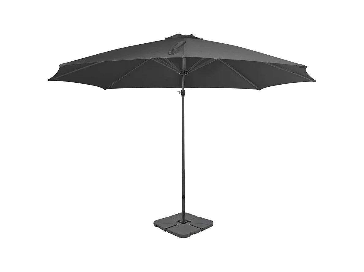 Ørjan  Parasol de jardin avec base portable anthracite