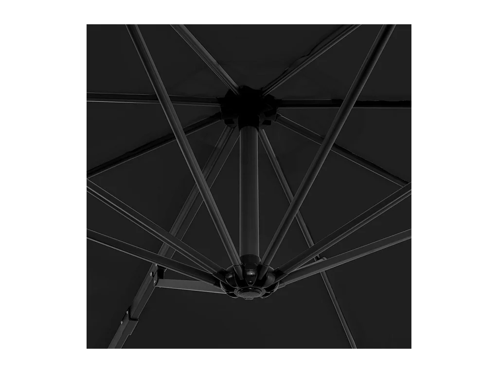 Ørjan  Parasol de jardin avec base portable anthracite