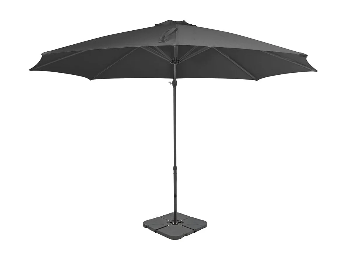 Ørjan  Parasol de jardin avec base portable anthracite