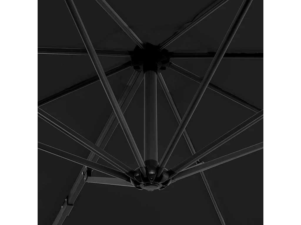 Ørjan  Parasol de jardin avec base portable anthracite