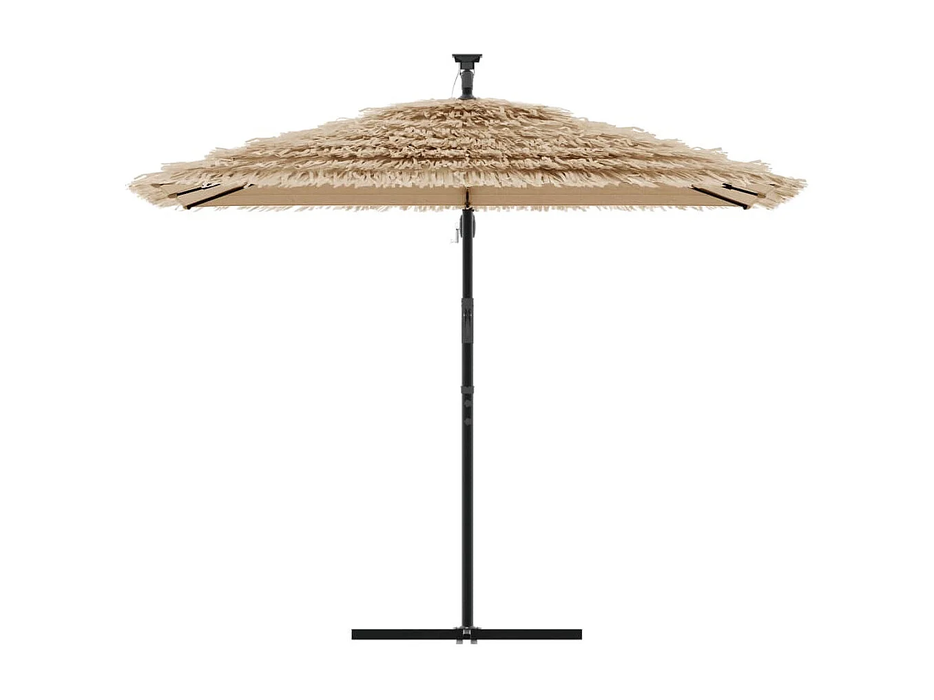 Zarvir  Parasol met LED's en stalen paal 269x269x235 cm bruin