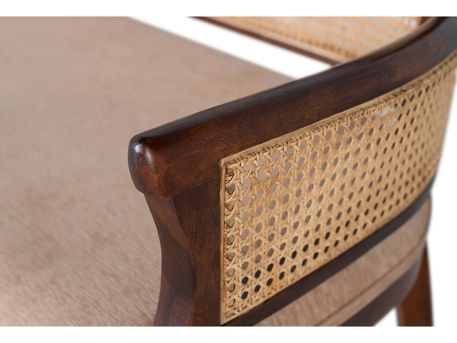 Canapé en bois d'acacia 120 cm, style rustique vintage - 88 x 120 x 60 cm