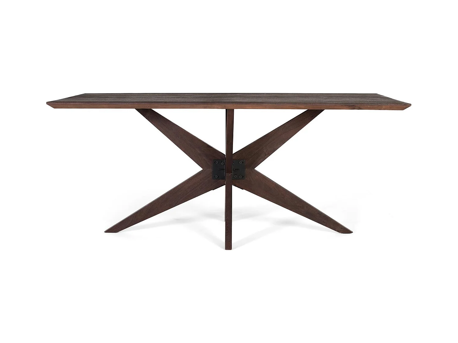 Table à manger rectangulaire en bois de manguier wengé