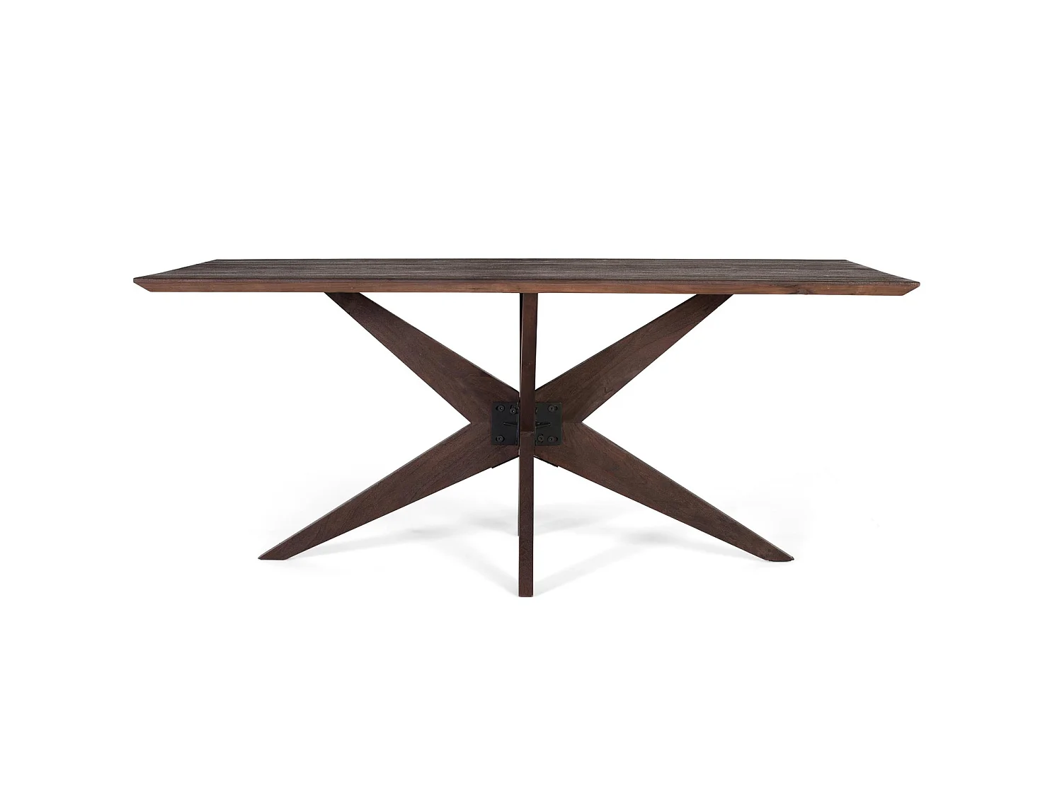 Tavolo da pranzo in legno di mango, stile industriale vintage, 180 cm - 76x180x90