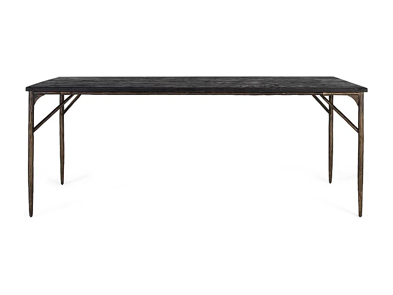 Rechteckiger Esstisch aus Massivholz 200 cm