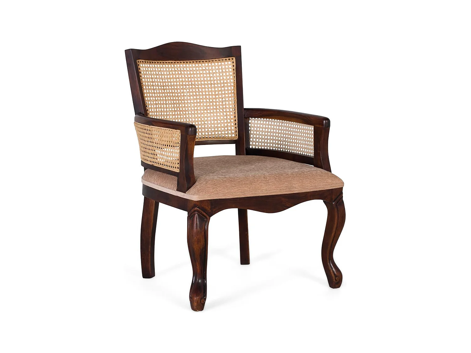 Fauteuil classique en bois d’acacia