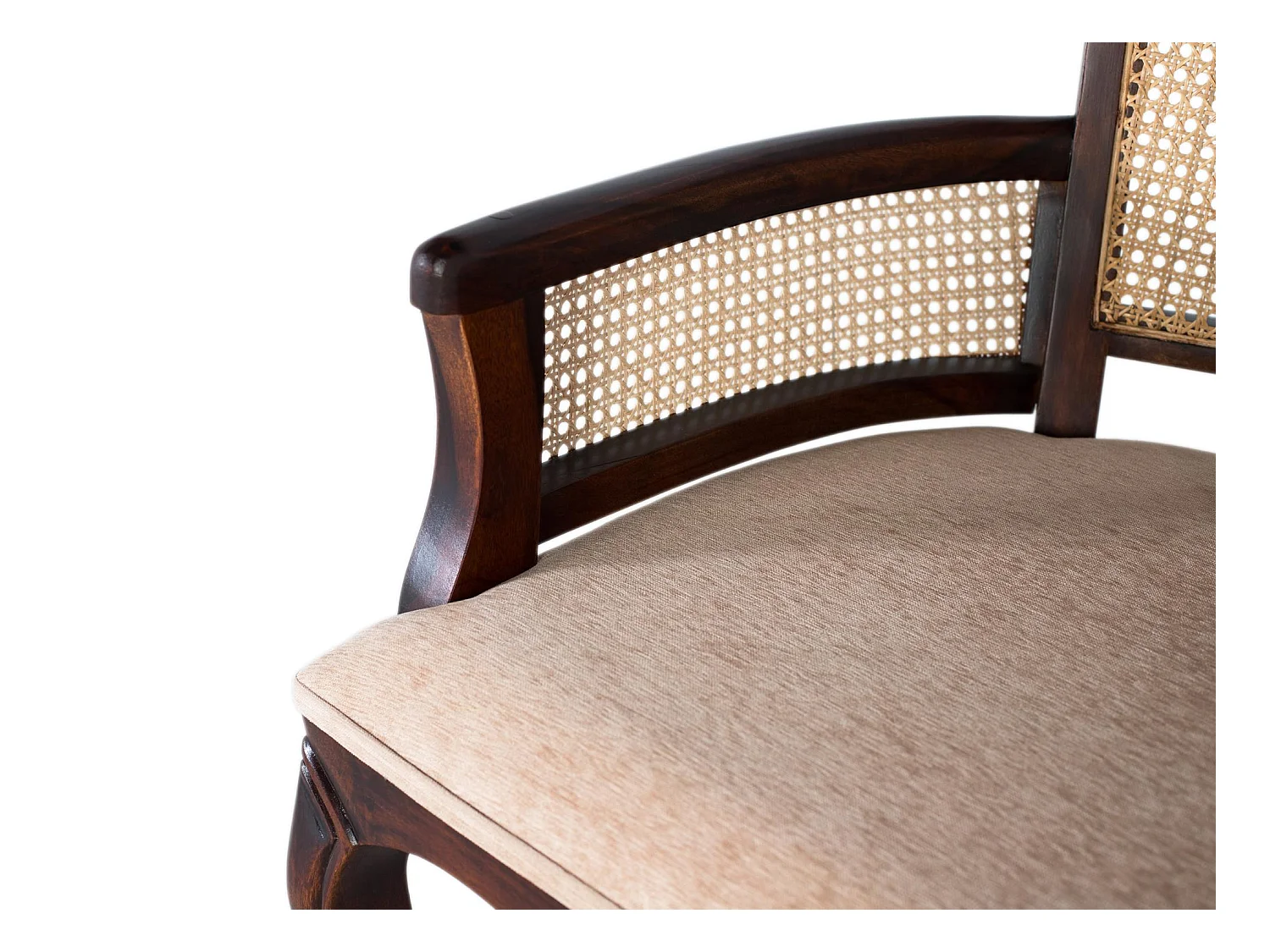 Fauteuil classique en bois d’acacia