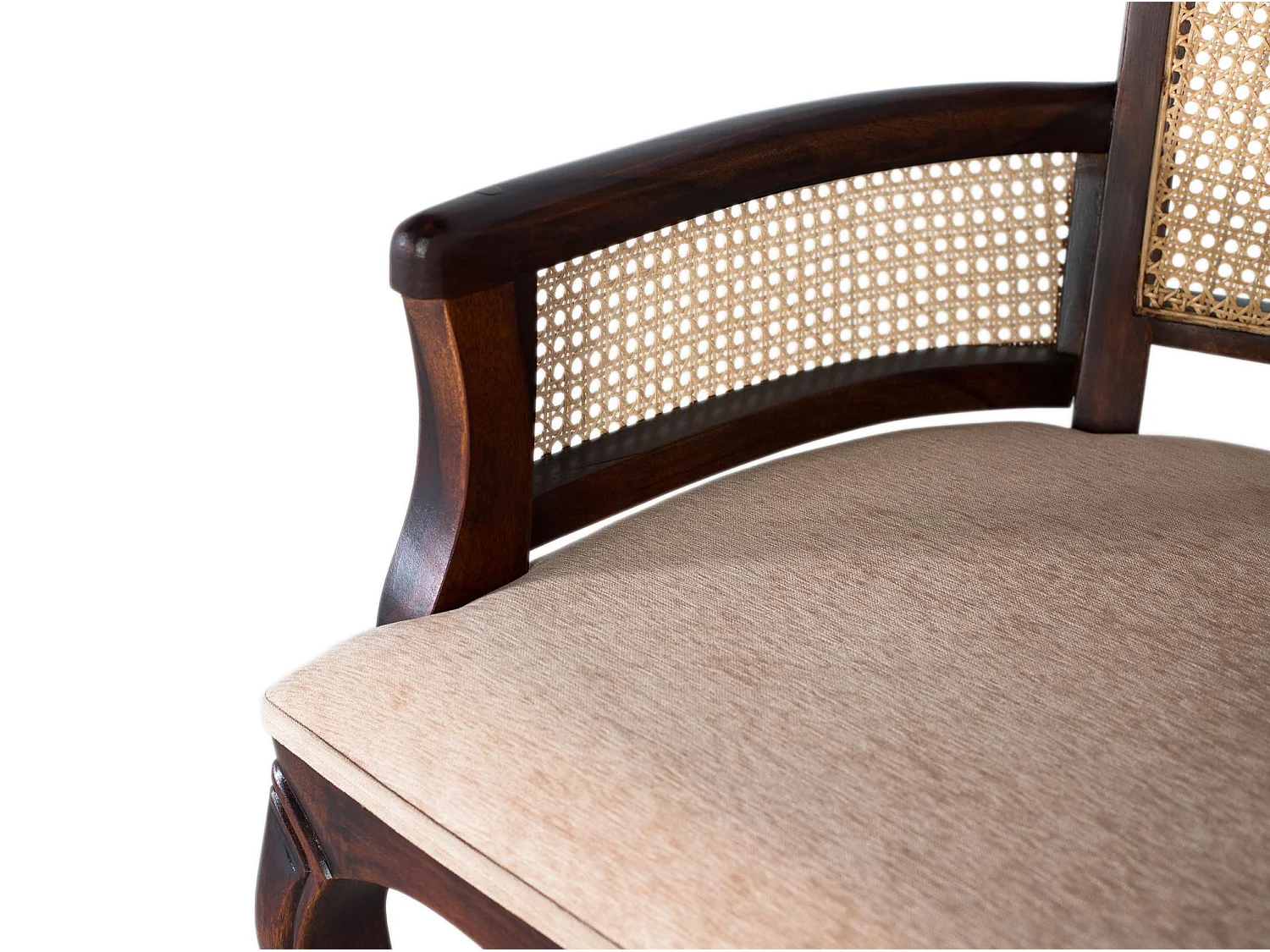 Fauteuil classique en bois d'acacia