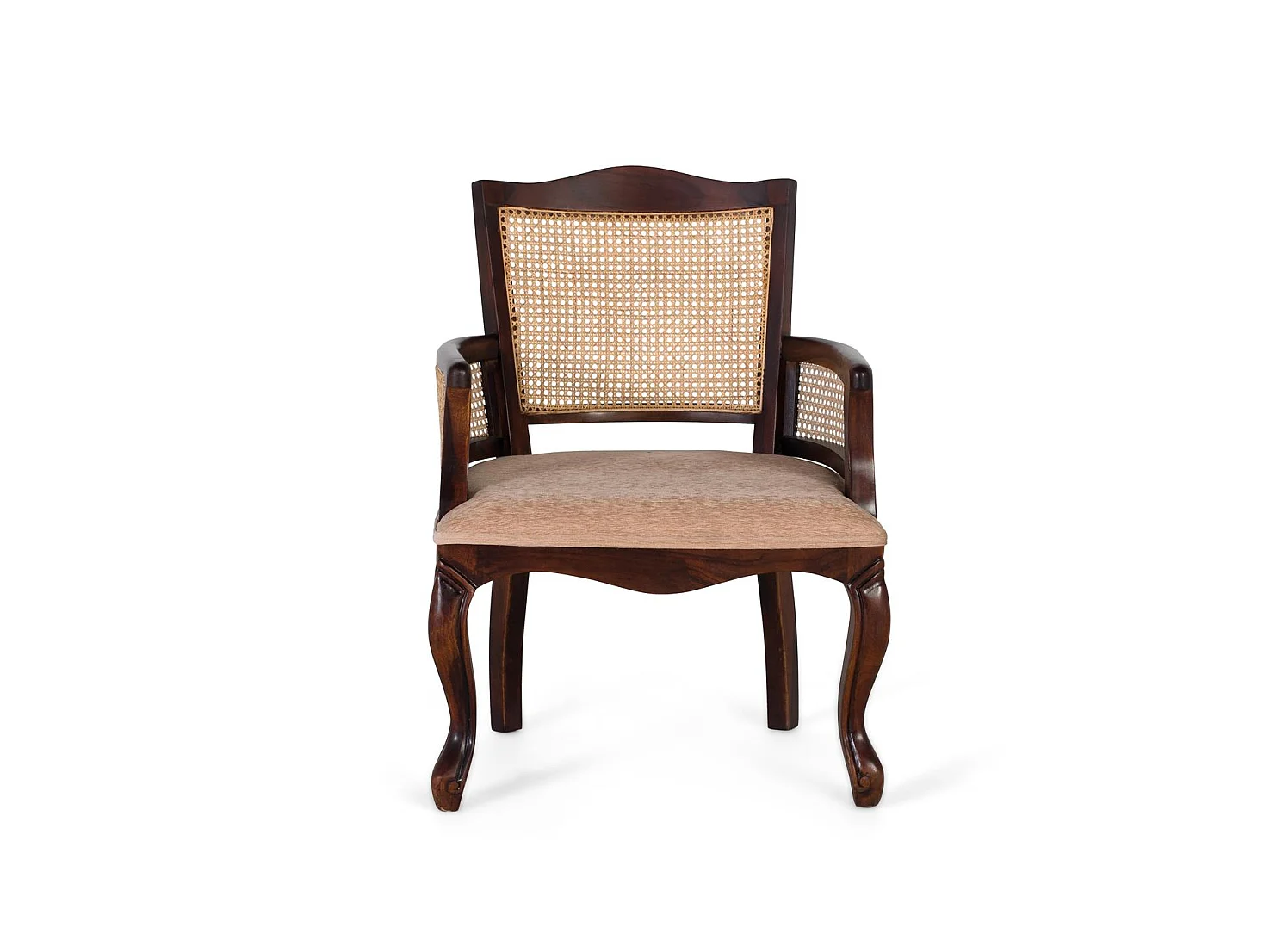 Fauteuil en bois d'acacia 64 cm, style rustique vintage - 88 x 64 x 61 cm