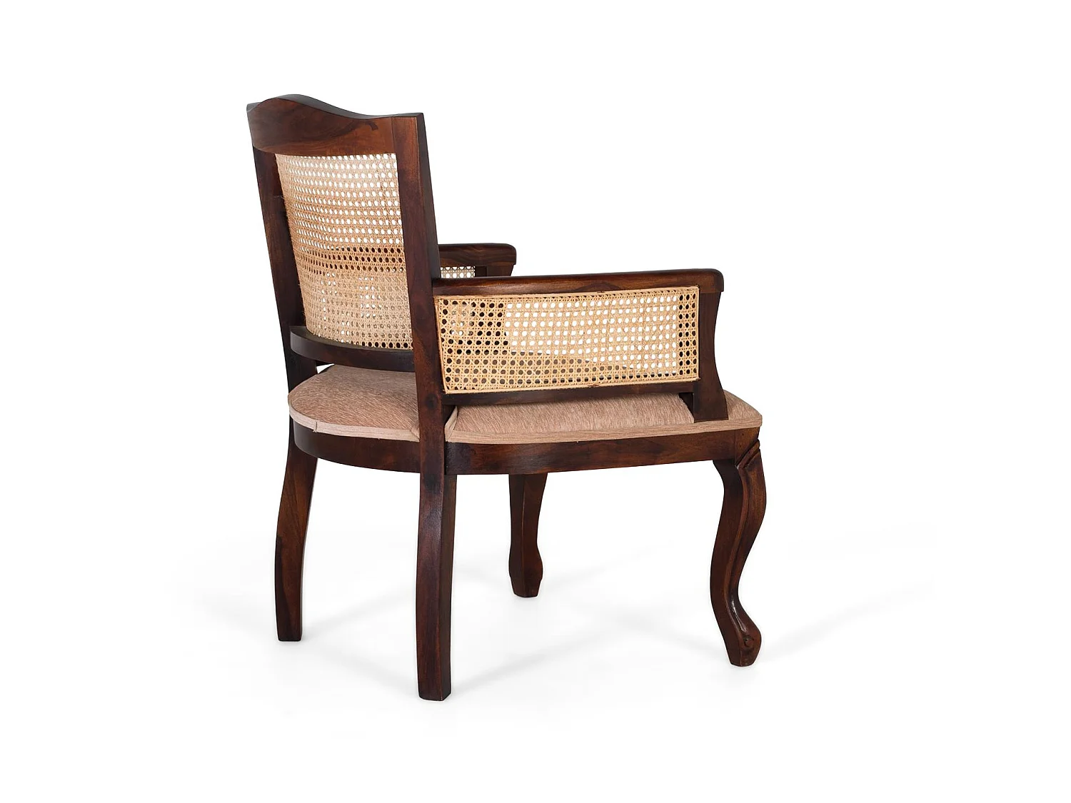 Fauteuil en bois d'acacia 64 cm, style rustique vintage - 88 x 64 x 61 cm
