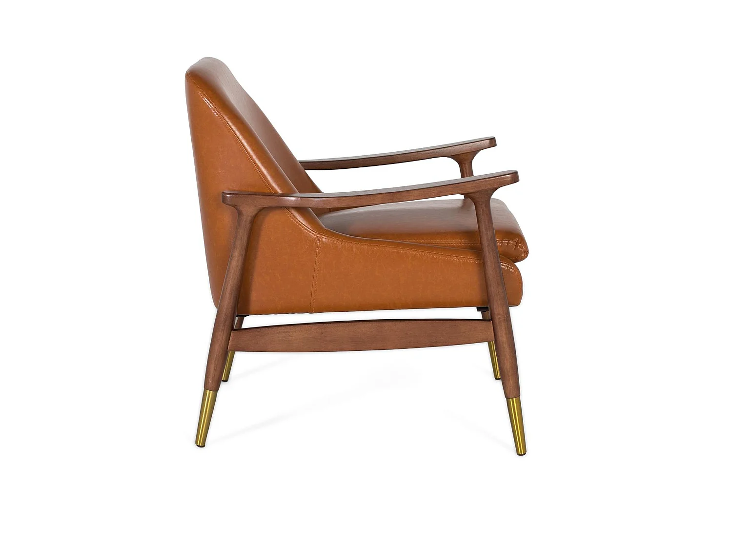 Fotel tapicerowany skórą PU 75 cm w nowoczesnym stylu vintage - 81x75x75