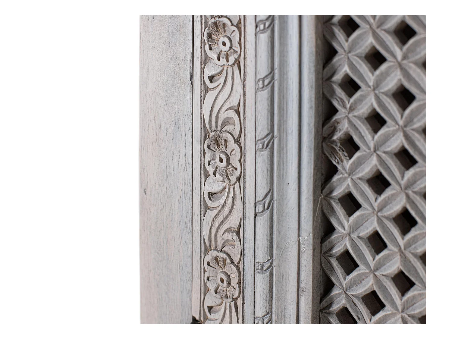 Szafa 2-drzwiowa z litego drewna mango z postarzanym wykończeniem