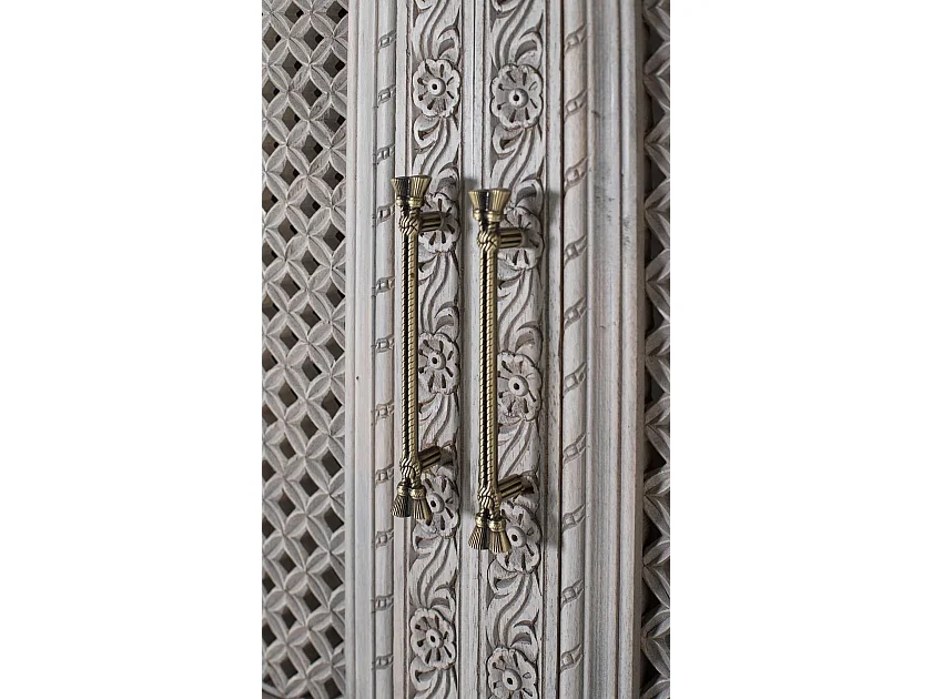 Armoire en bois de manguier 104 cm, style rustique vintage - 185 x 104 x 43