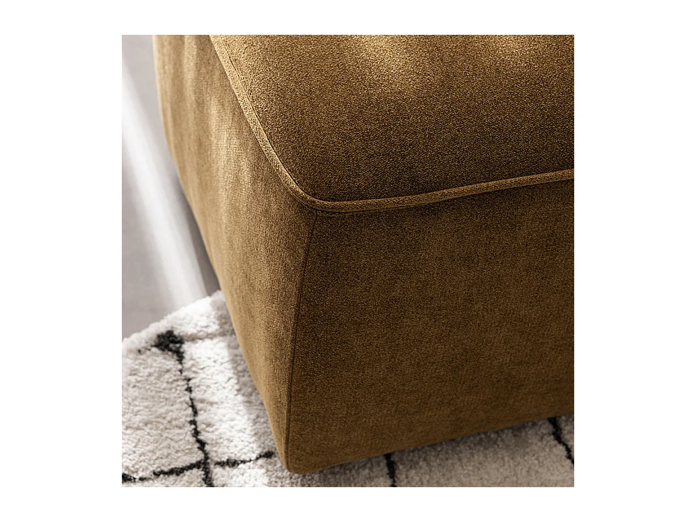 Noor - Pouf pour canapé modulable en tissu - Bronze