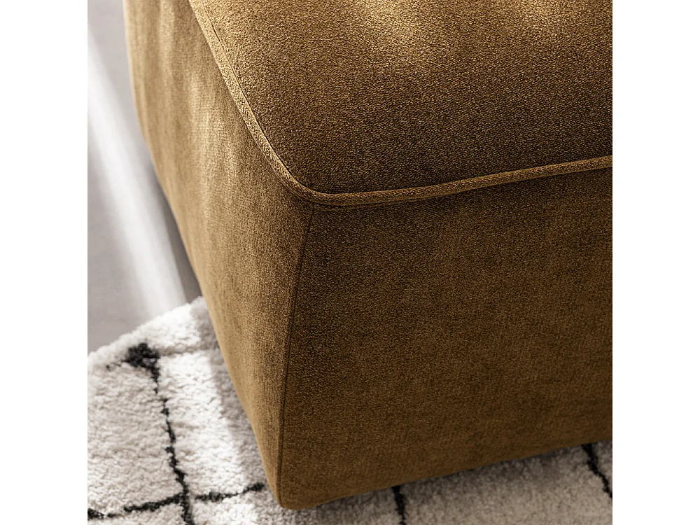 Noor - Pouf pour canapé modulable en tissu - Bronze