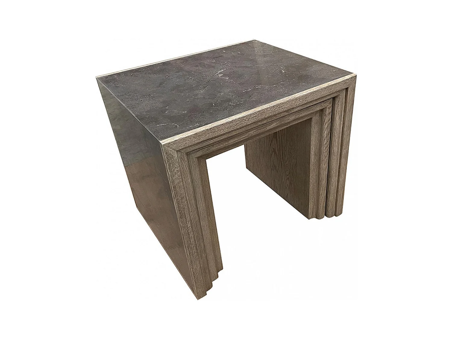 Tables gigognes Pierre Naturelle Noir - Minéral Interior's