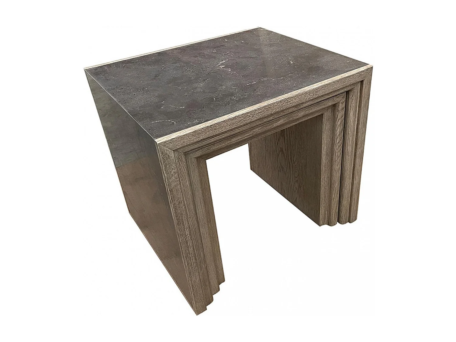 Tables gigognes Pierre Naturelle Noir - Minéral Interior's