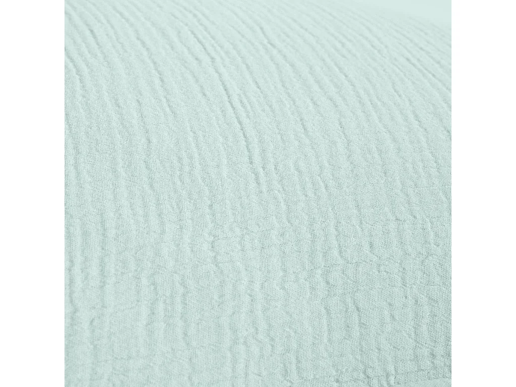 Habitat - Taie d'oreiller en double gaze de coton - 65 x 65 cm - Céladon - Arielle