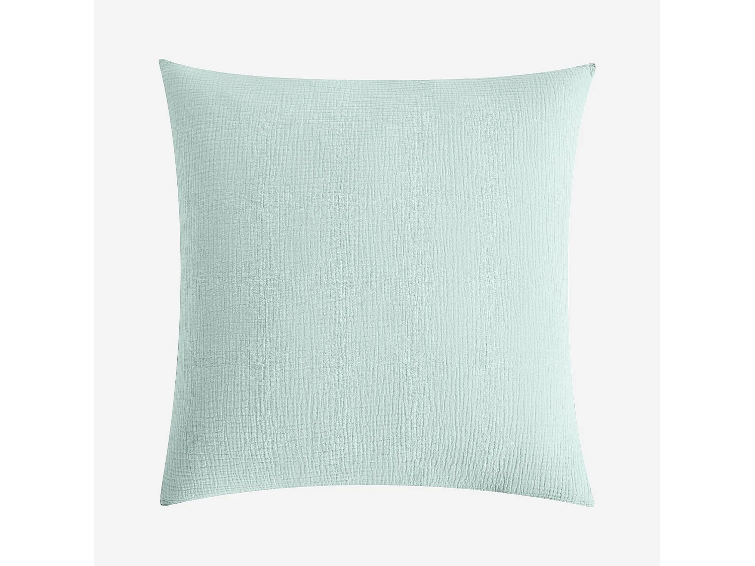 Taie d'oreiller en double gaze de coton - 65 x 65 cm - Céladon