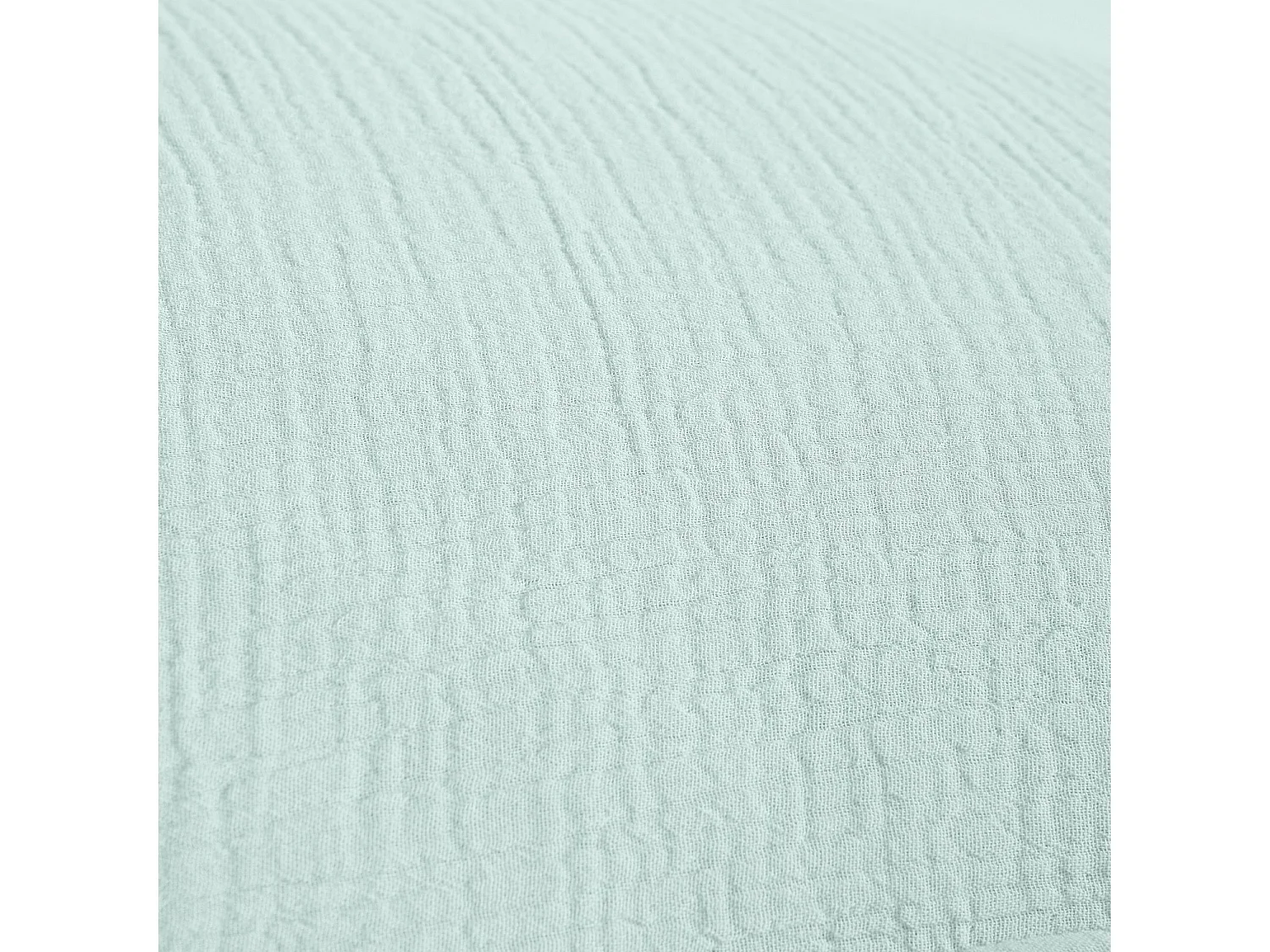 Taie d'oreiller en double gaze de coton - 65 x 65 cm - Céladon