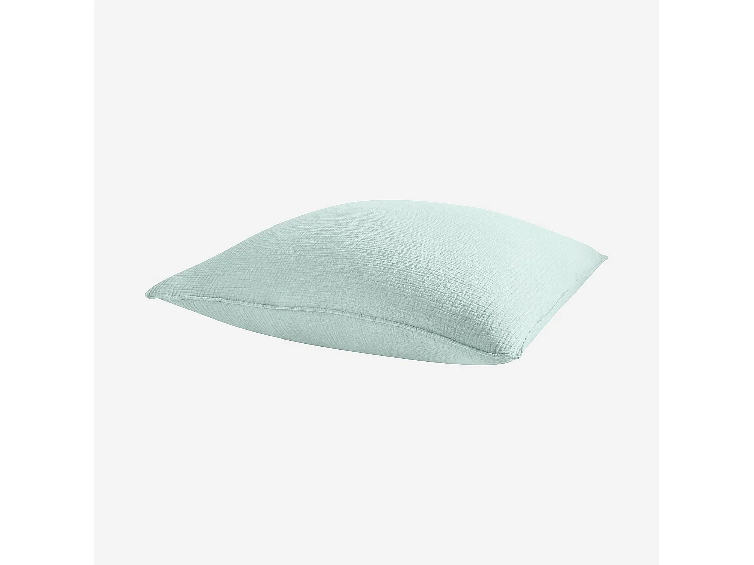 Taie d'oreiller en double gaze de coton - 65 x 65 cm - Céladon