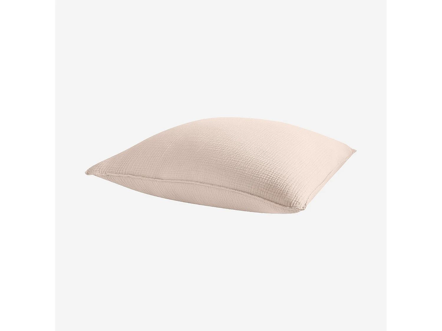 Taie d'oreiller en double gaze de coton - 65 x 65 cm - Rose poudré