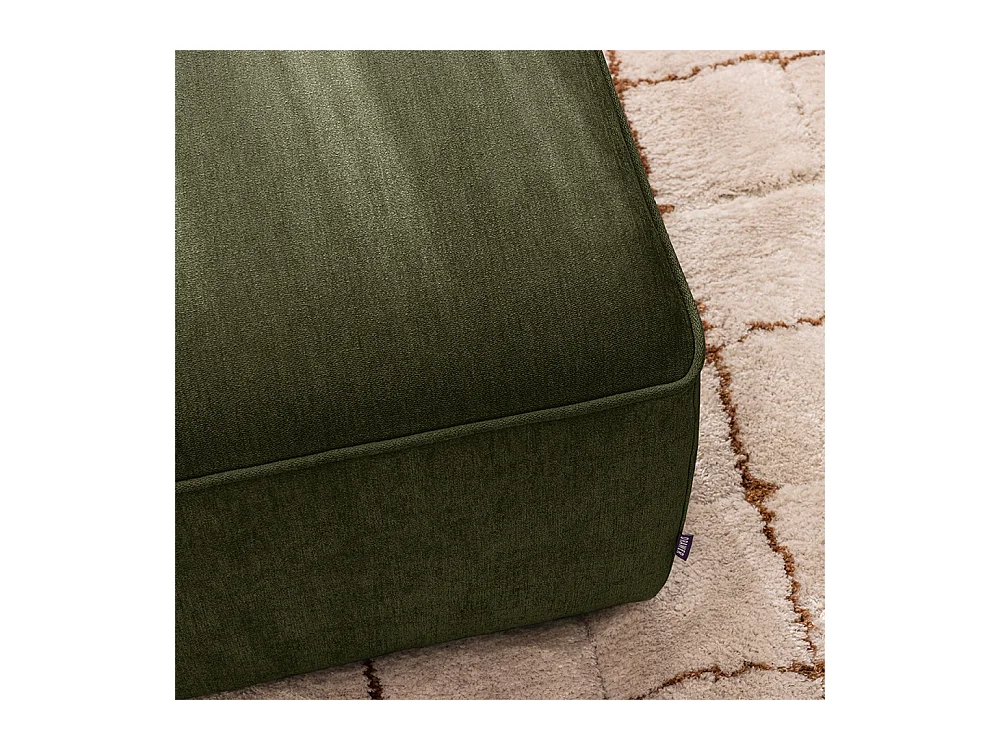 Noor - Pouf pour canapé modulable en tissu - Vert