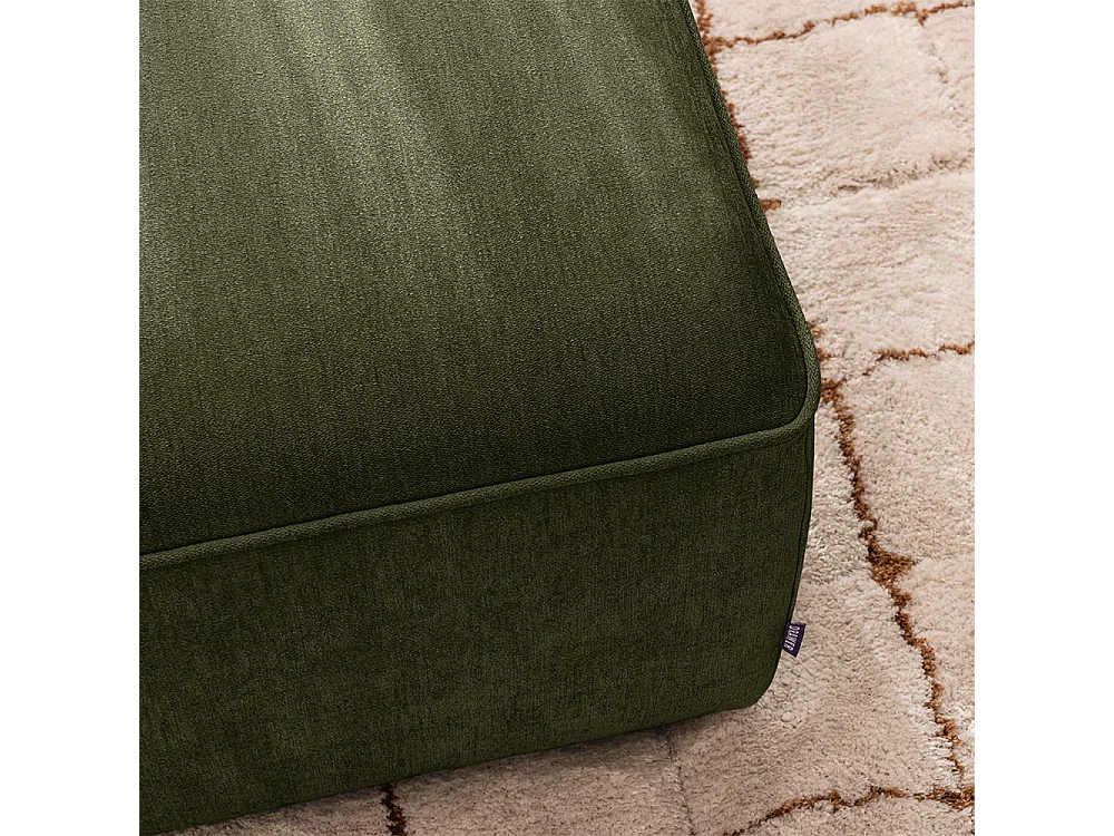 Noor - Pouf pour canapé modulable en tissu - Vert