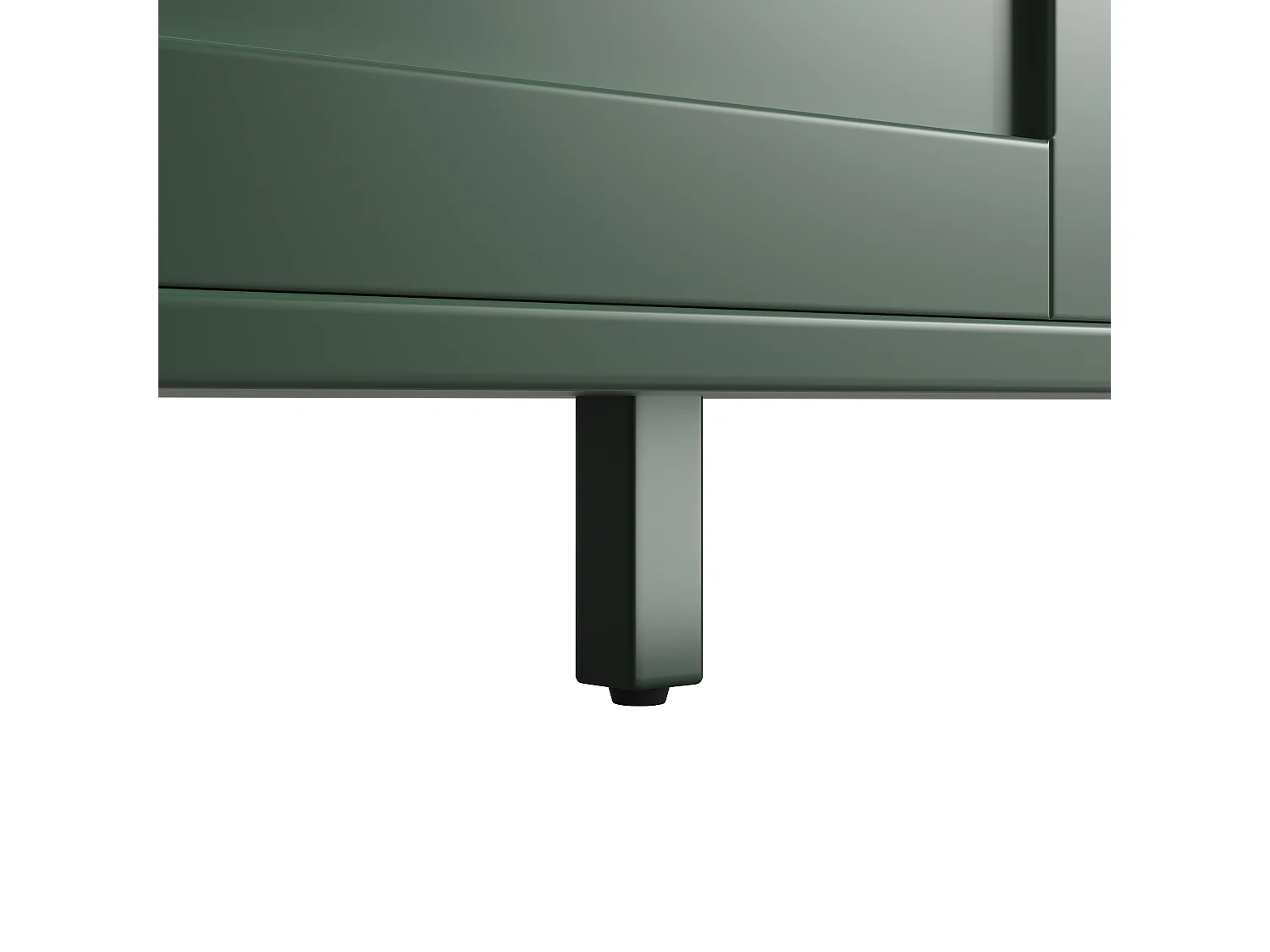 Buffet de cozinha 120x40x179cm - 4 portas + 3 gavetas + 8 prateleiras - móvel alto - com iluminação LED - Estilo retrô - Verde