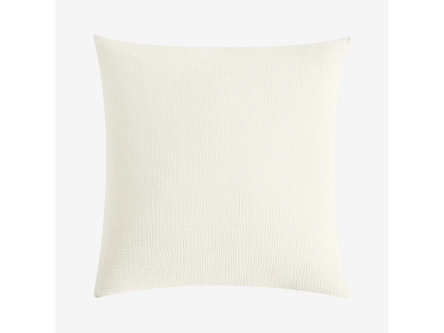 Taie d'oreiller en double gaze de coton - 65 x 65 cm - Écru