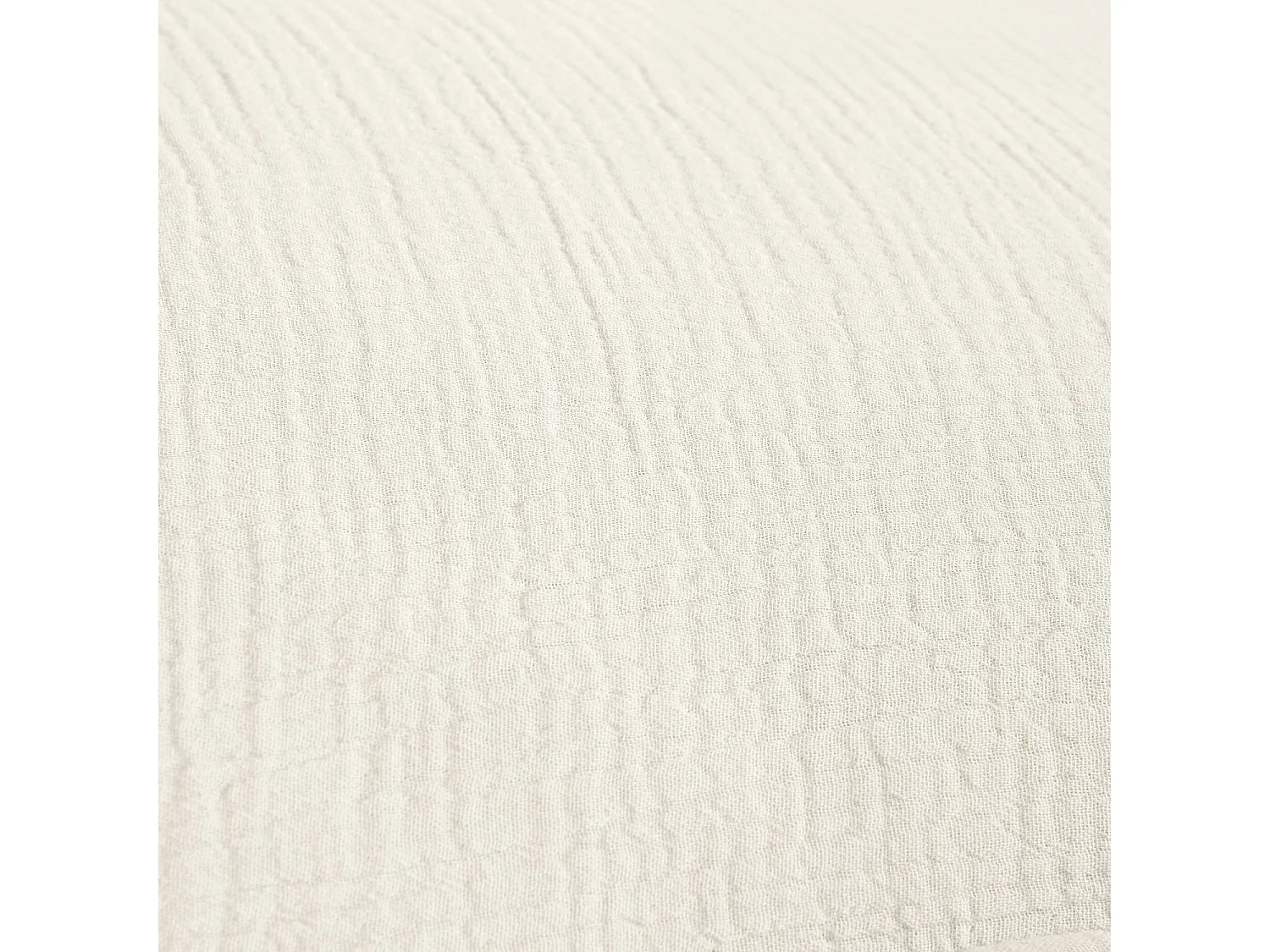 Taie d'oreiller en double gaze de coton - 65 x 65 cm - Écru