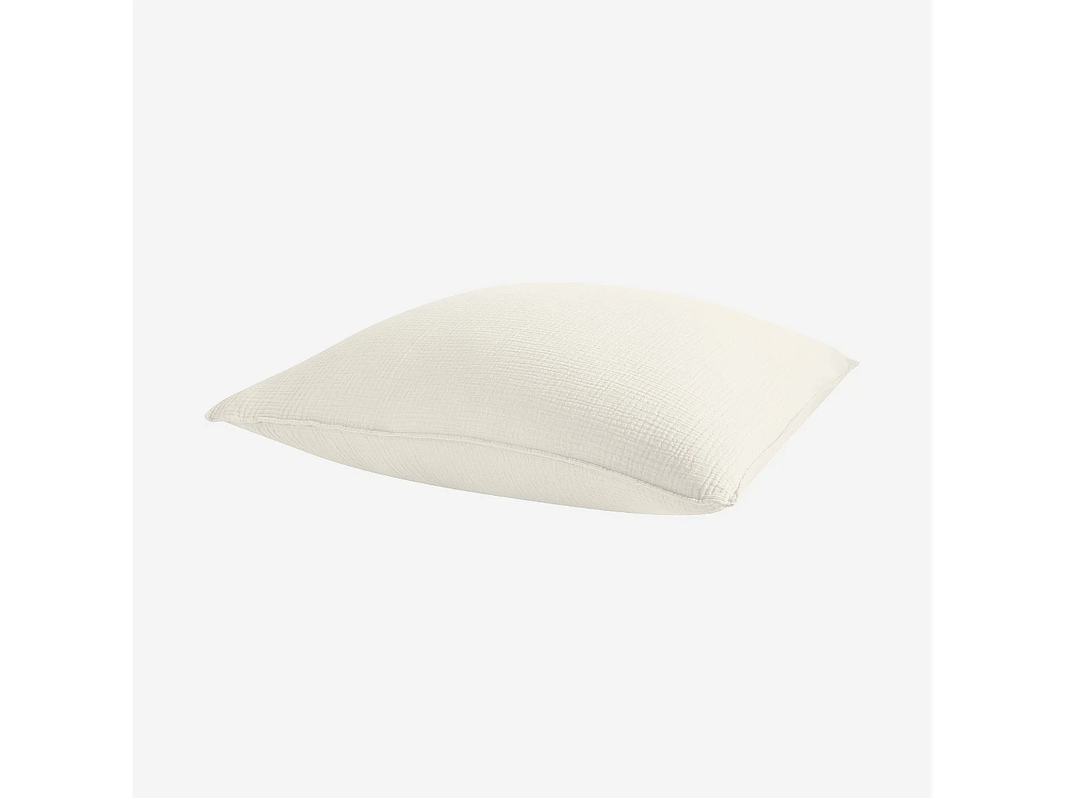 Taie d'oreiller en double gaze de coton - 65 x 65 cm - Écru
