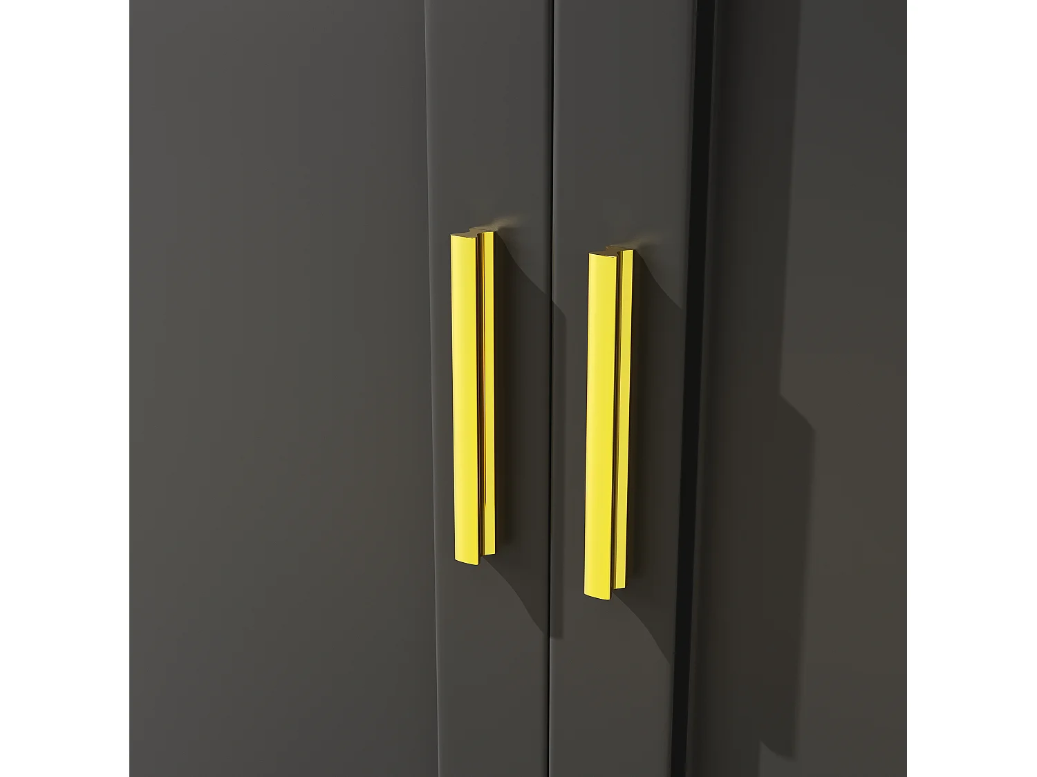 Buffet de cuisine 130x45x180cm - 4 portes + 1 tiroir + 5 étagères - meuble haut - avec éclairage LED - Style rétro - Noir