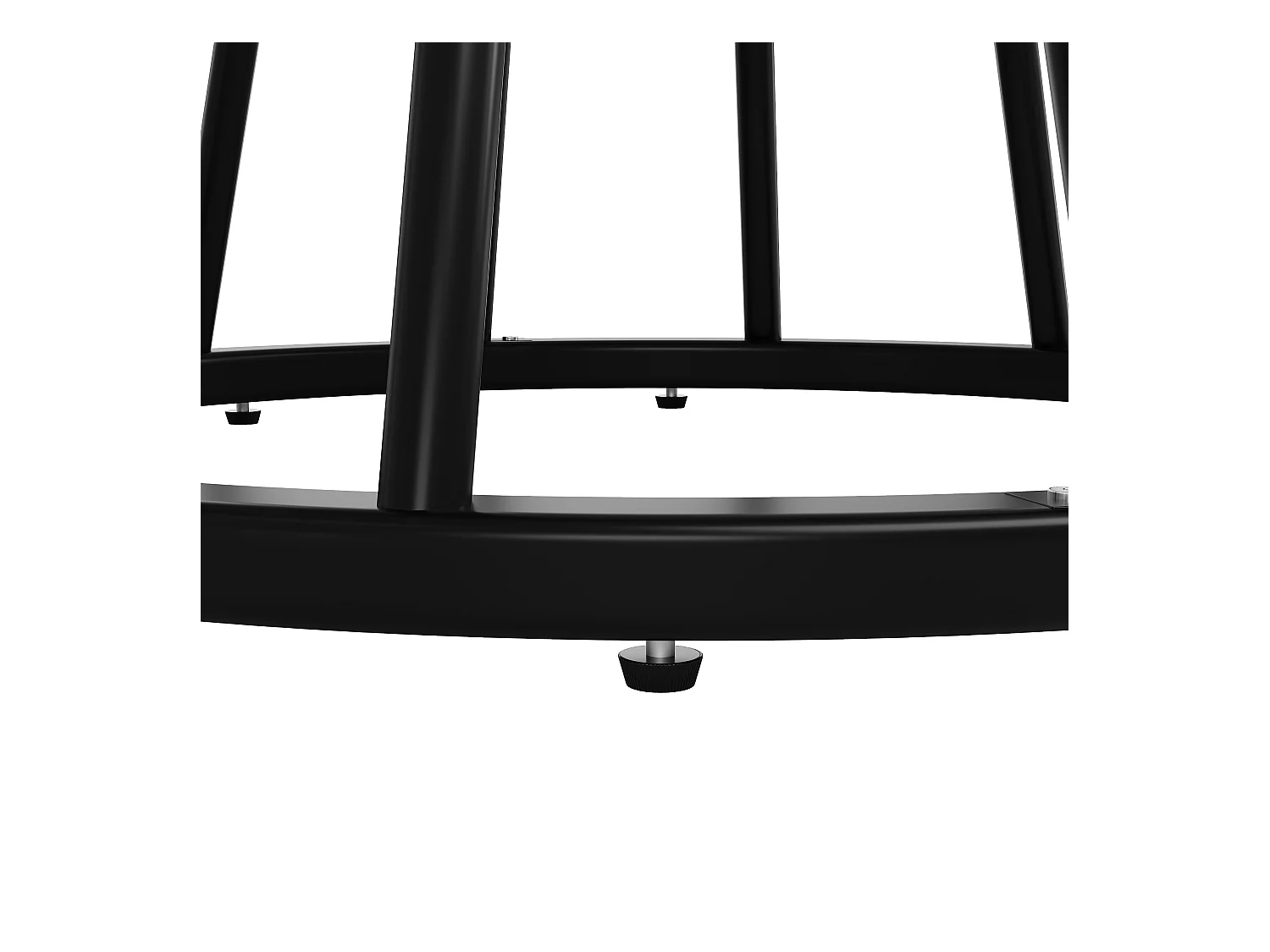 Runder Esstisch - Küchentisch - 100x100x76cm - Metallfüße - Moderner Stil - Marmormuster - schwarz