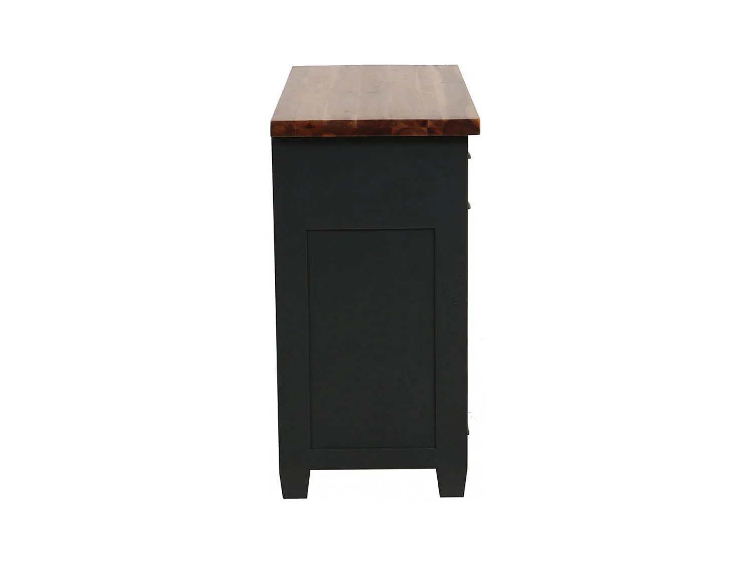 Meuble de cuisine bas poubelles intégrées Bois Noir - Brocante Interior's