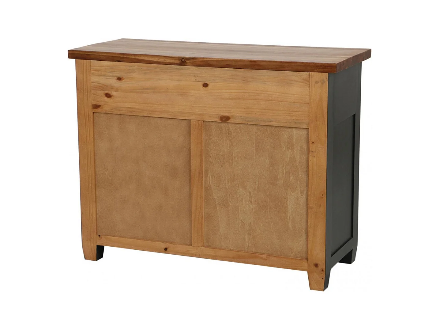 Meuble de cuisine bas poubelles intégrées Bois Noir - Brocante Interior's