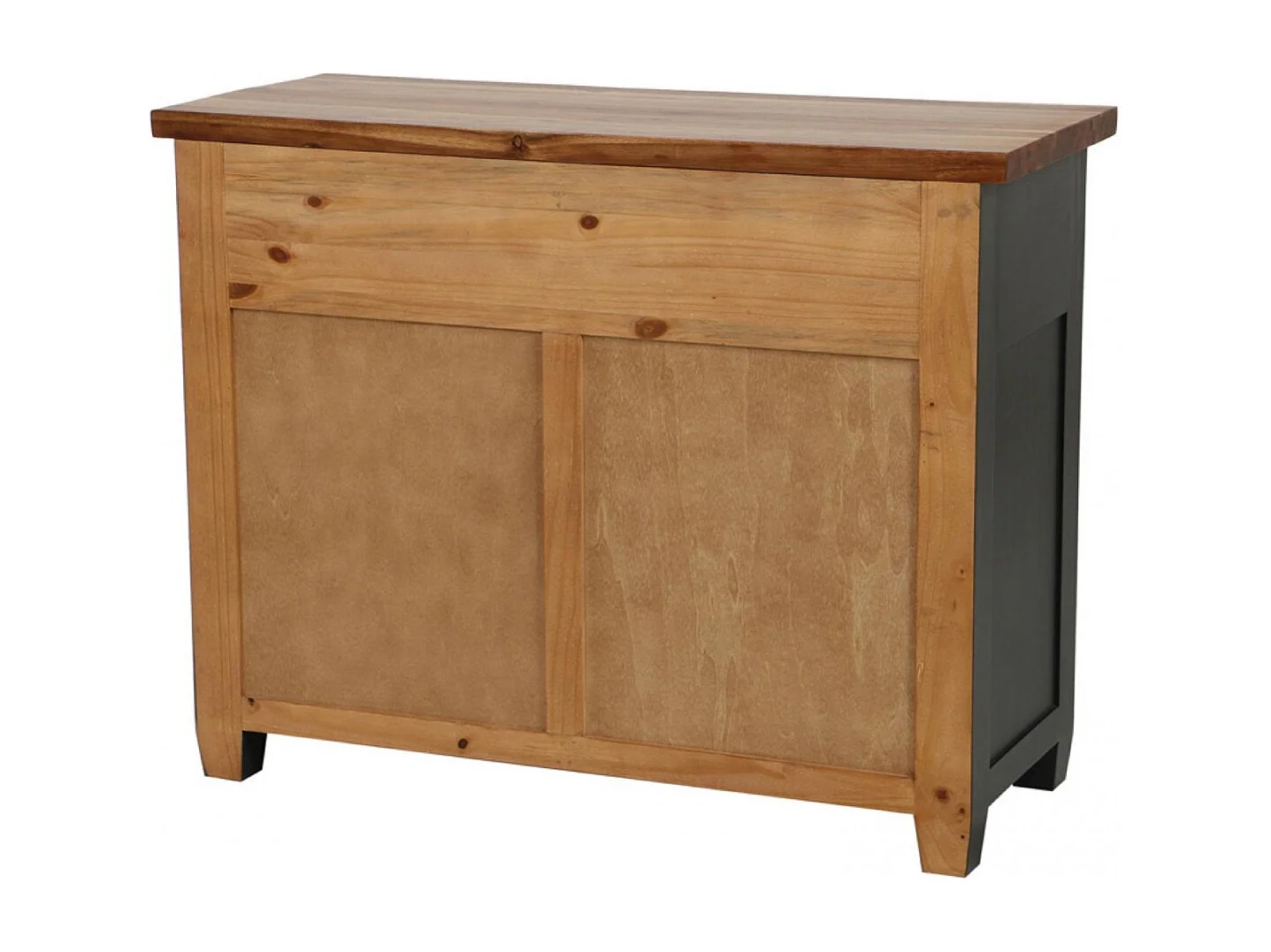 Meuble de cuisine bas poubelles intégrées Bois Noir - Brocante Interior's