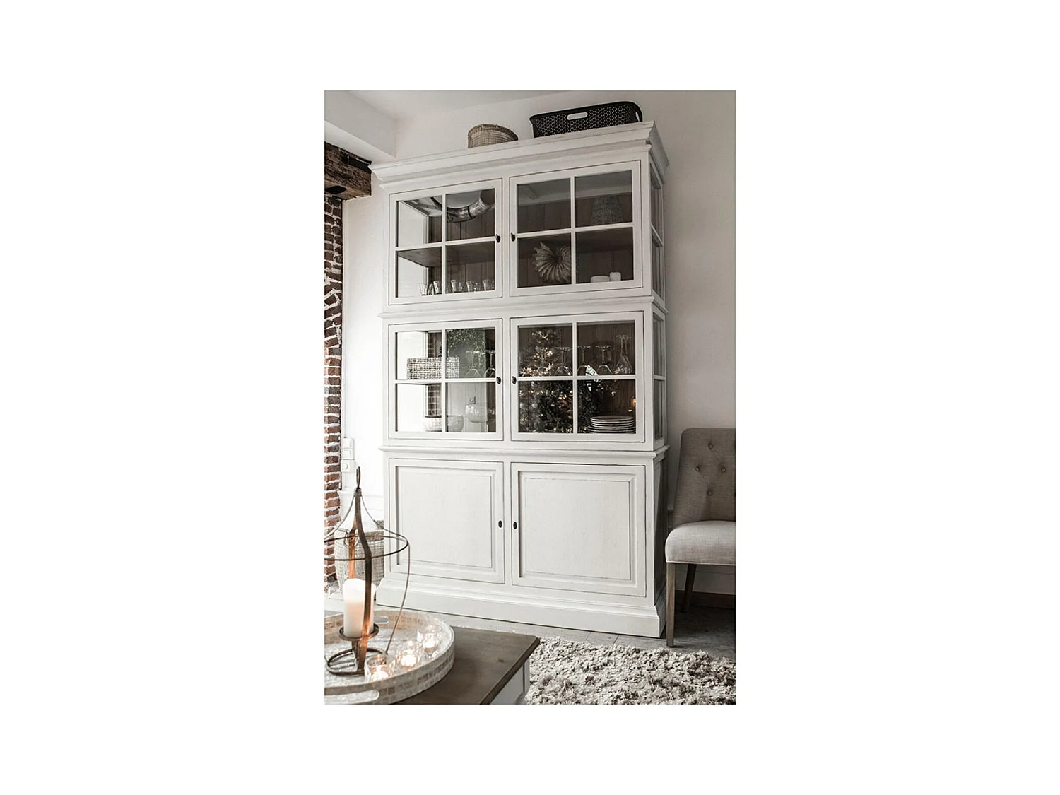 Caisson blanc 2 portes Bois Blanc - Manoir Interior's