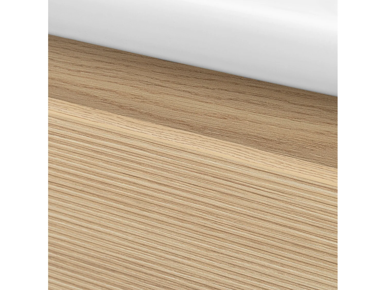 Badezimmer-Set 80 cm Schrank mit Waschbecken Hochschrank Spiegelschrank Geriffelte Fronten Aria