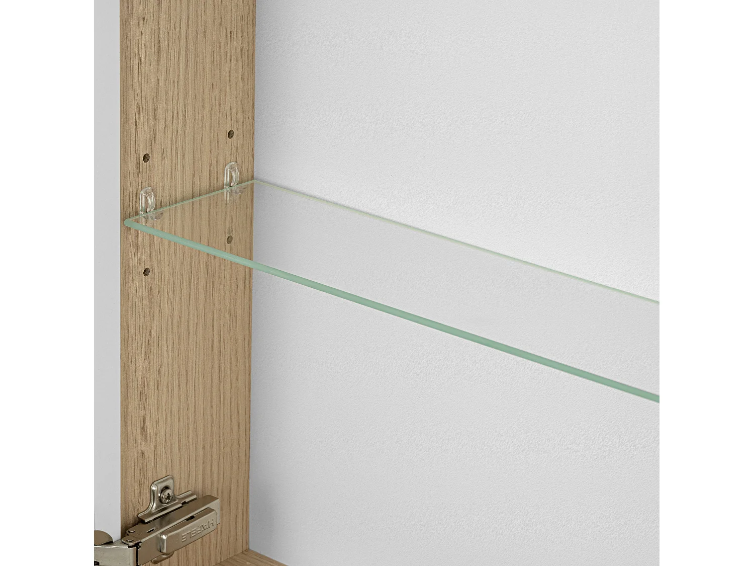 Badkamerset 50 cm Kast met wastafel Kast met spiegel Geribbelde fronten Aria