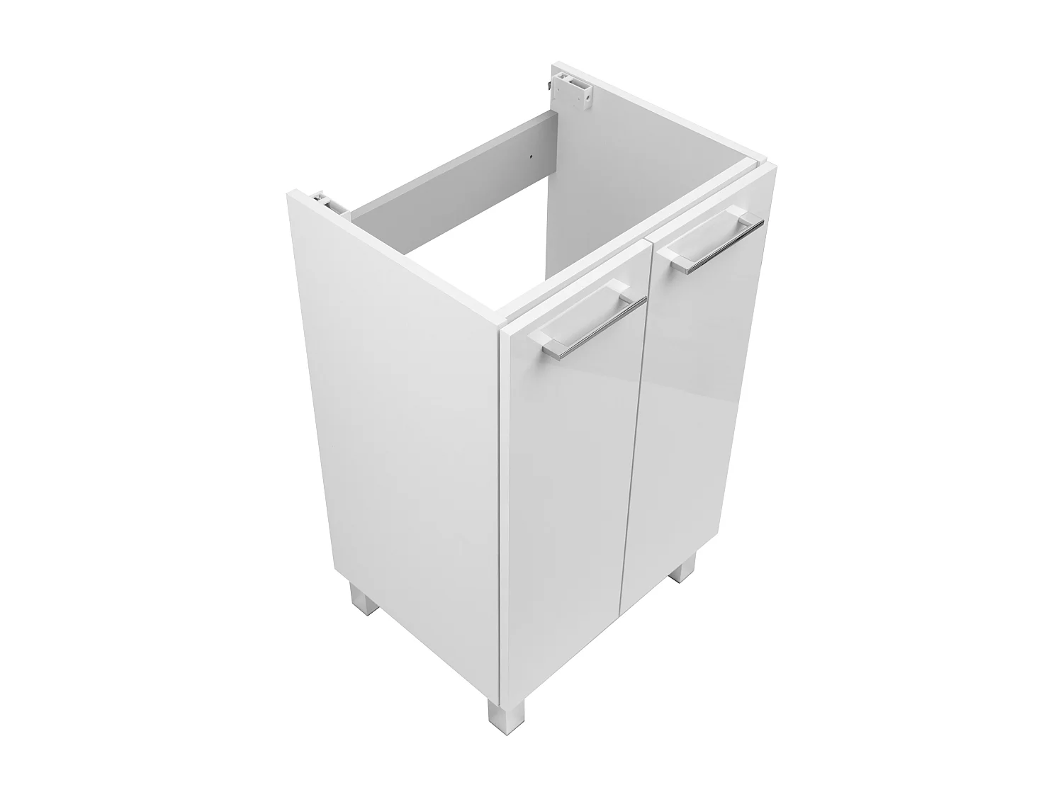 Witte badkamerset staand 50 cm Kast met wastafel Kast met spiegel Goedkoop