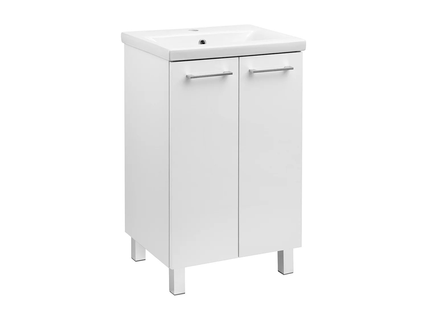 Witte badkamerset staand 50 cm Kast met wastafel Kast met spiegel Goedkoop