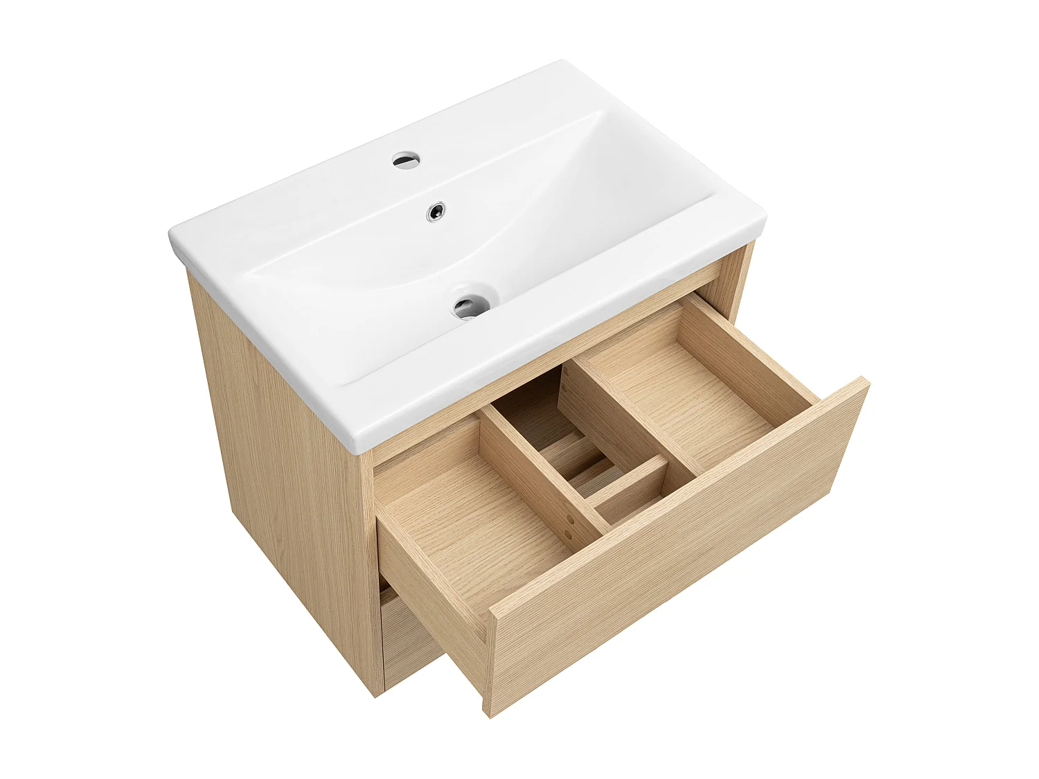 Set per bagno 60 cm Mobile con lavabo Mobile con specchio Frontali scanalati Aria