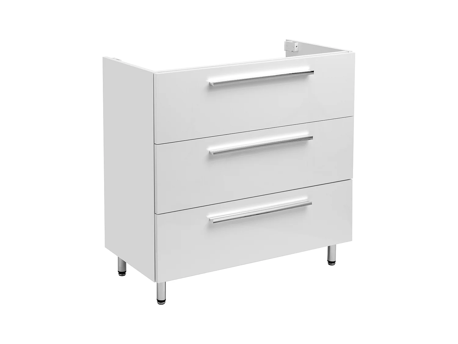 Biały Zestaw do Łazienki Stojący 80cm Szafka z Umywalką Bryza