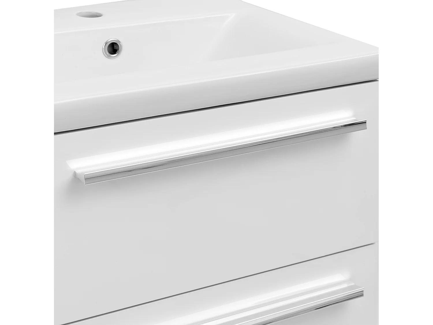 Ensemble de salle de bain blanc sur pied 80 cm Armoire avec lavabo Bryza