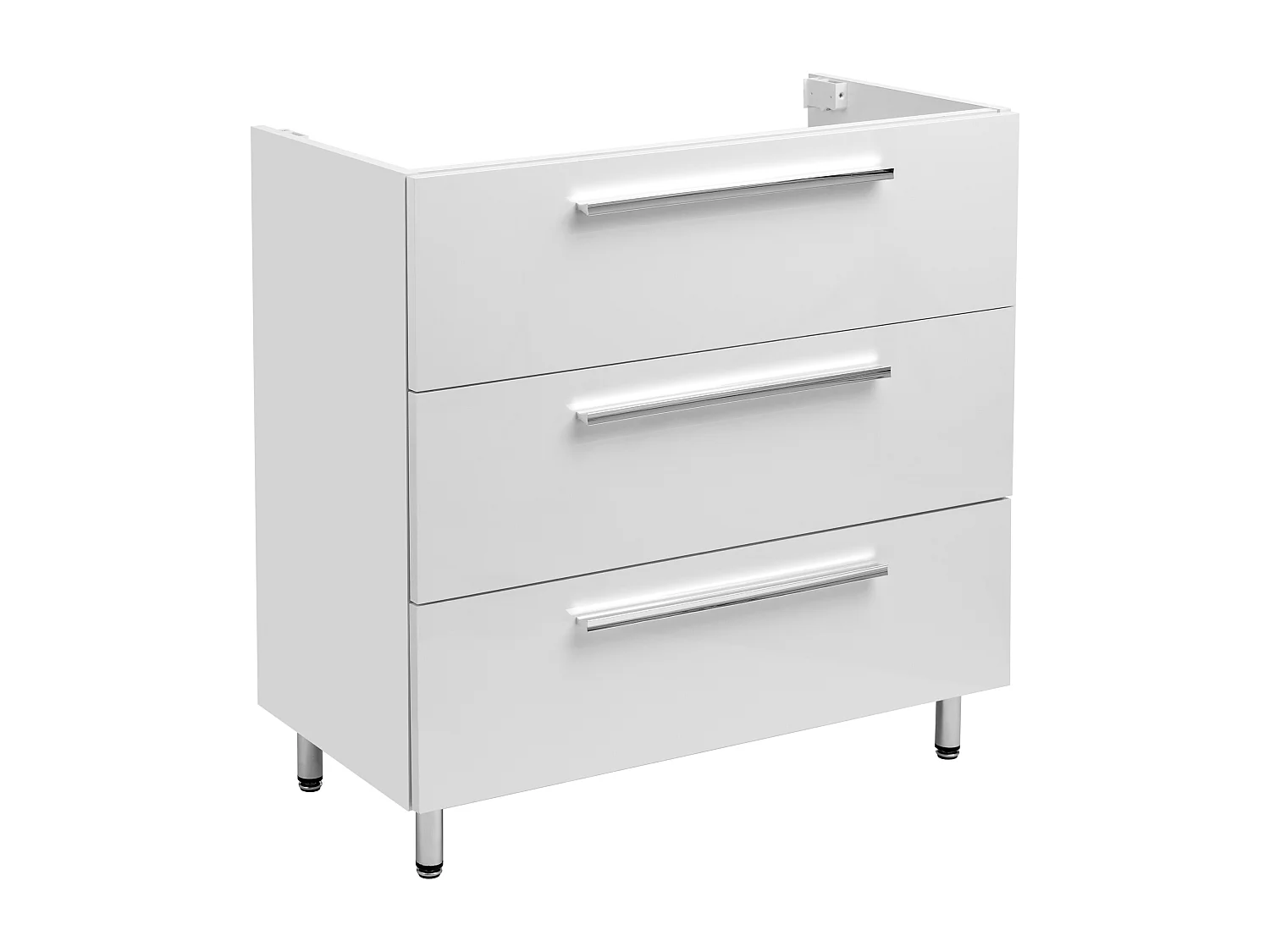 Ensemble de salle de bain blanc sur pied 80 cm Armoire avec lavabo Bryza
