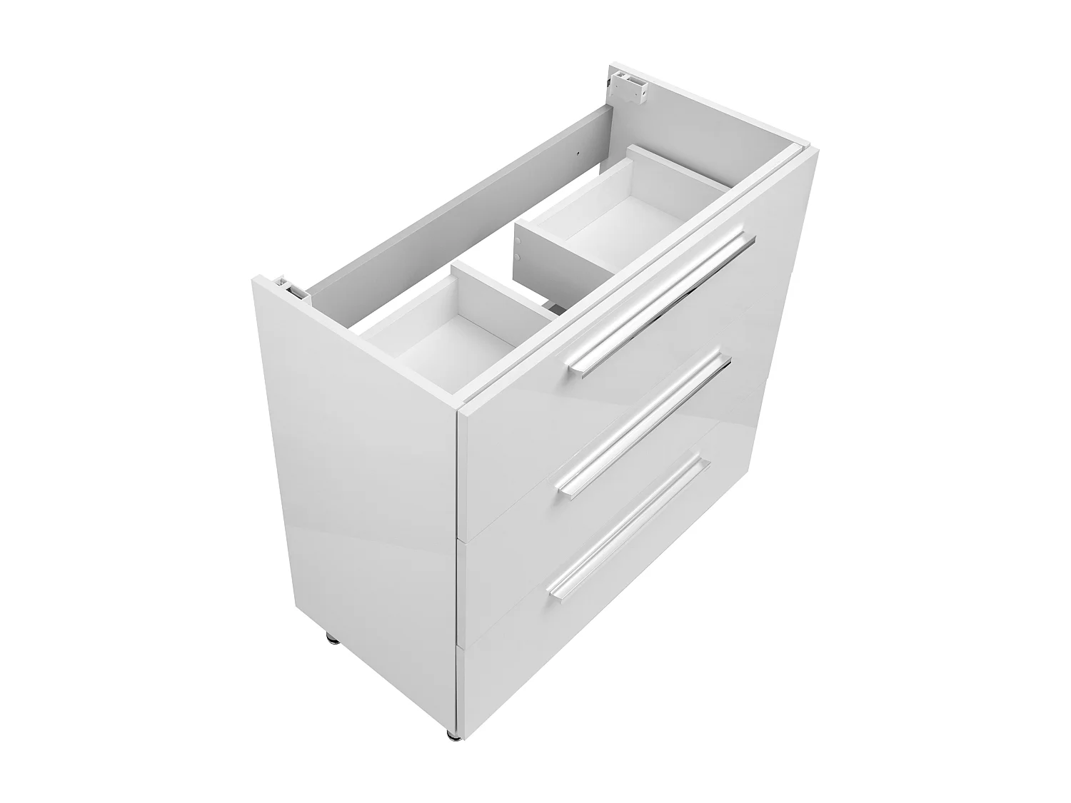 Ensemble de salle de bain blanc sur pied 80 cm Armoire avec lavabo Bryza